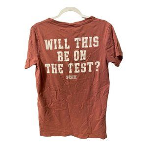 Victoria Secret's PINK Campus Pocket Tee V-Neck Short Sleeve XS Deep Pink